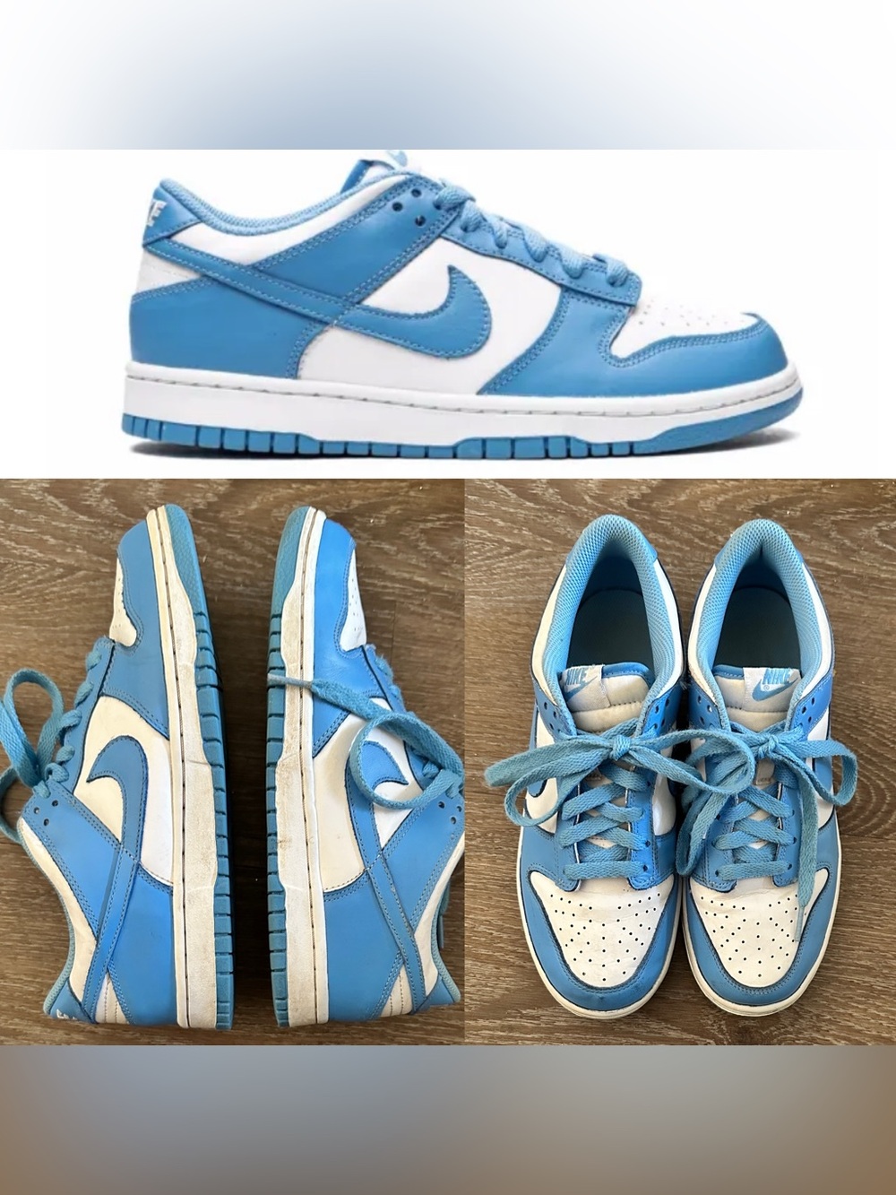 Nike  Dunk Low "UNC 2021" sneakers  University Blue iconic Size 7Y Boys Youth